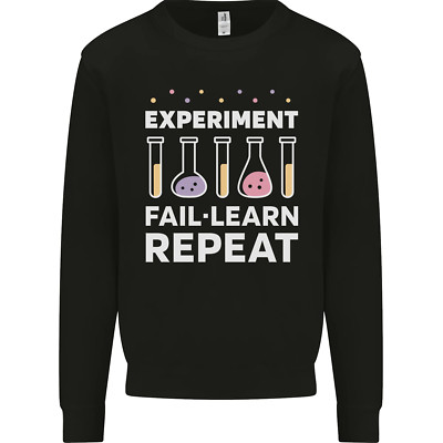 Science Experiment Fail Repeat Chemie Geek Herren Sweatshirt Jumper
