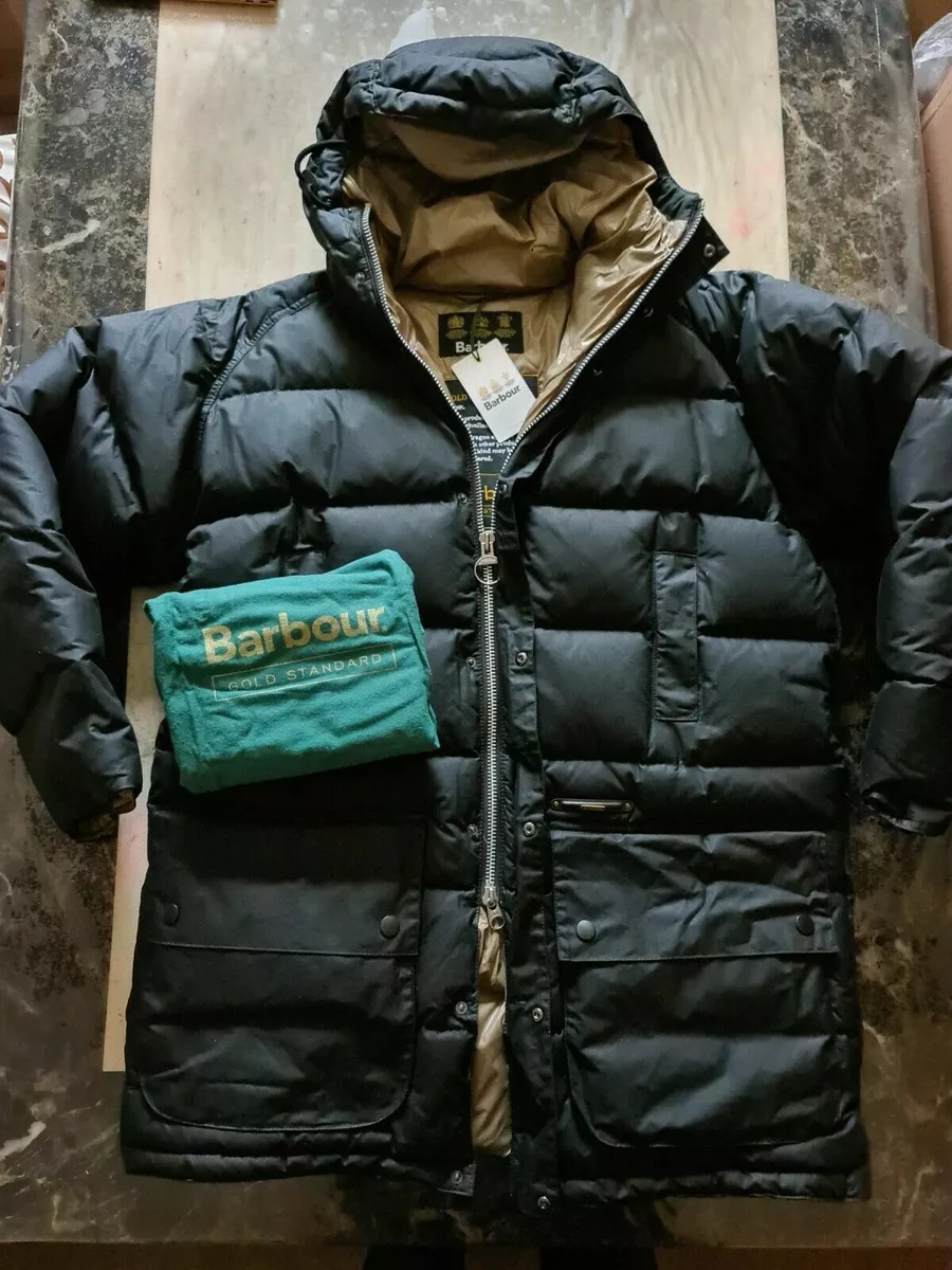 mens BARBOUR GOLD STANDARD wax baffle walking down jacket size M L RRP 599