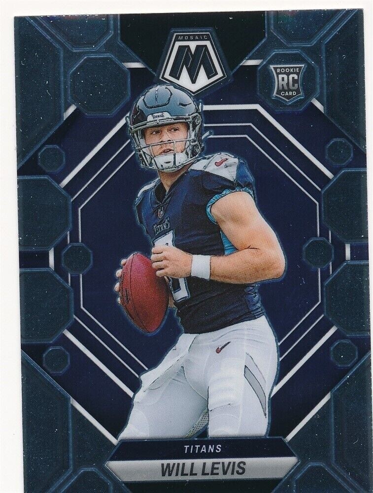 WILL LEVIS 2023 PANINI MOSAIC SILVER PRIZM #377 RC ROOKIE TENNESSEE TITANS G