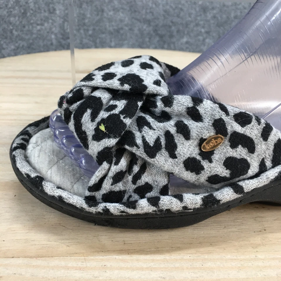 Zapatillas Kooba para mujer 6,5 informales cómodas deslizables tela negra punta abierta Foto 3 de 4