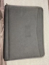 LEED'S Black Organizer Folio Case Notepad Planner Folder