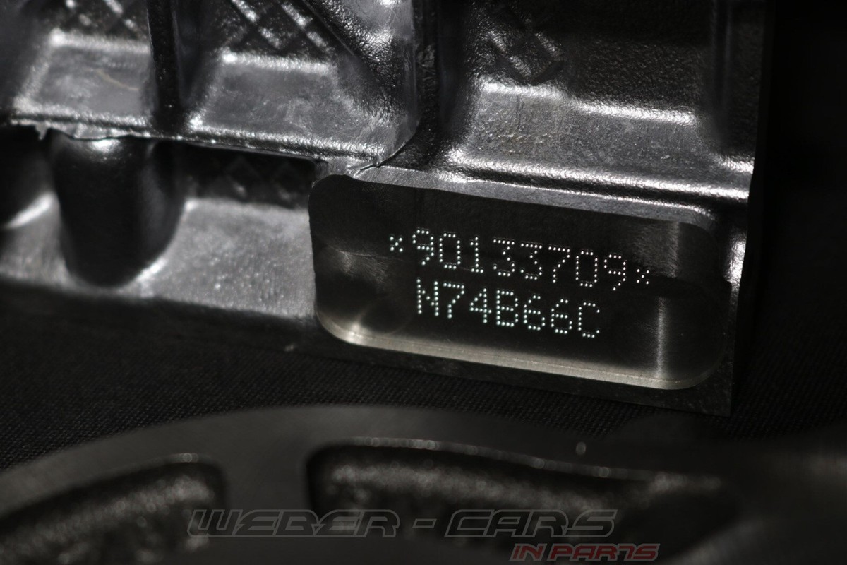 BMW 7er M 760i G12 LCI N74B66C Kurbelgehäuse Kolben Pleuel Motor 