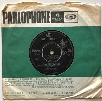 7” Beatles Hello Goodbye / I Am The Walrus R5655PROMO 	PARLOPHONE プロモ /00080 Hello, Goodbye / I Am the Walrus by The Beatles (Single