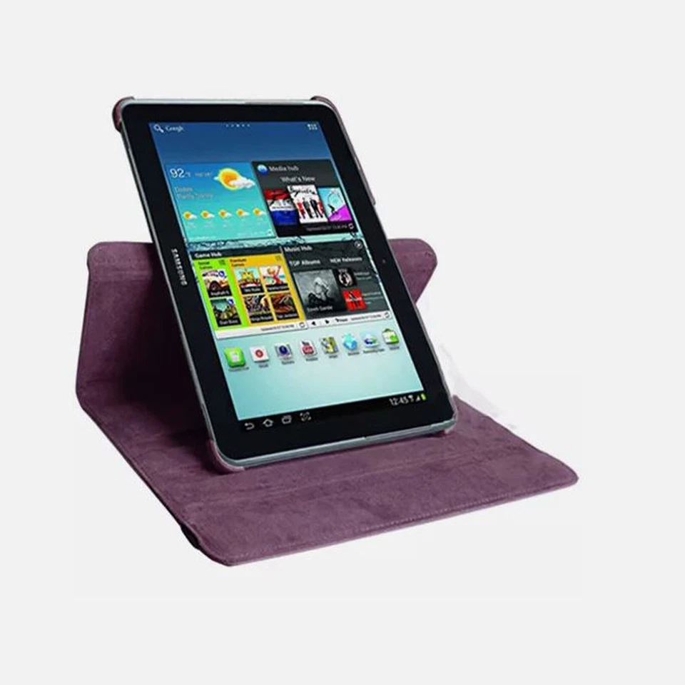 Leather 360 Rotate Case Stand Cover For Samsung Galaxy Tab 2 10.1 P5100 - Image 3 of 4