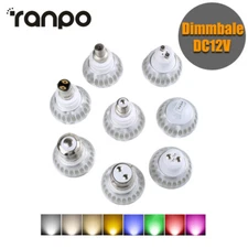 Multicolor Dimmable LED COB Spotlight Bulbs 5W GU10 GU5.3 E27 MR16 Lamps RC7111