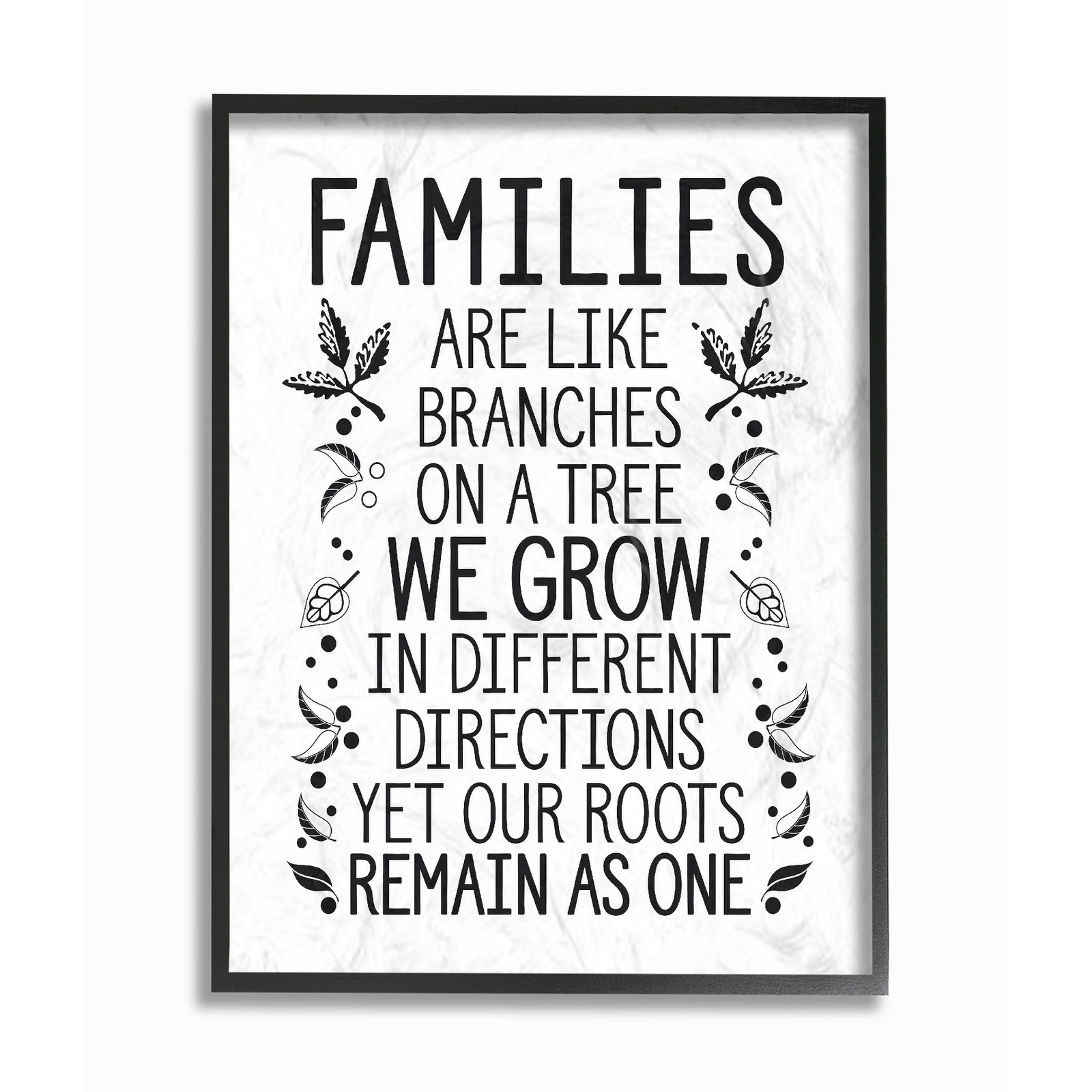 Stupell Families Are Like Branches Framed Giclee Texture Art  11 x 14