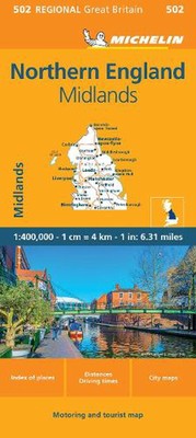 Northern England - Michelin Regional Map 502 by Michelin Folded Book