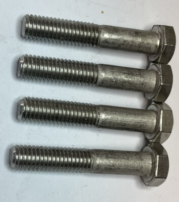M8-1.25 x 45mm HEX HEAD SCREWS STAINLESS STEEL A2-70 Qty4 Pcs (23JN4)