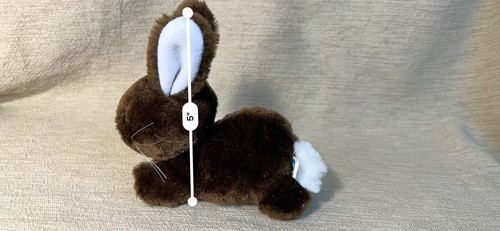 Vintage Dakin 5” Plush Brown Chocolate Bunny 1985 Made in Korea Basket Filler - Picture 14 of 15