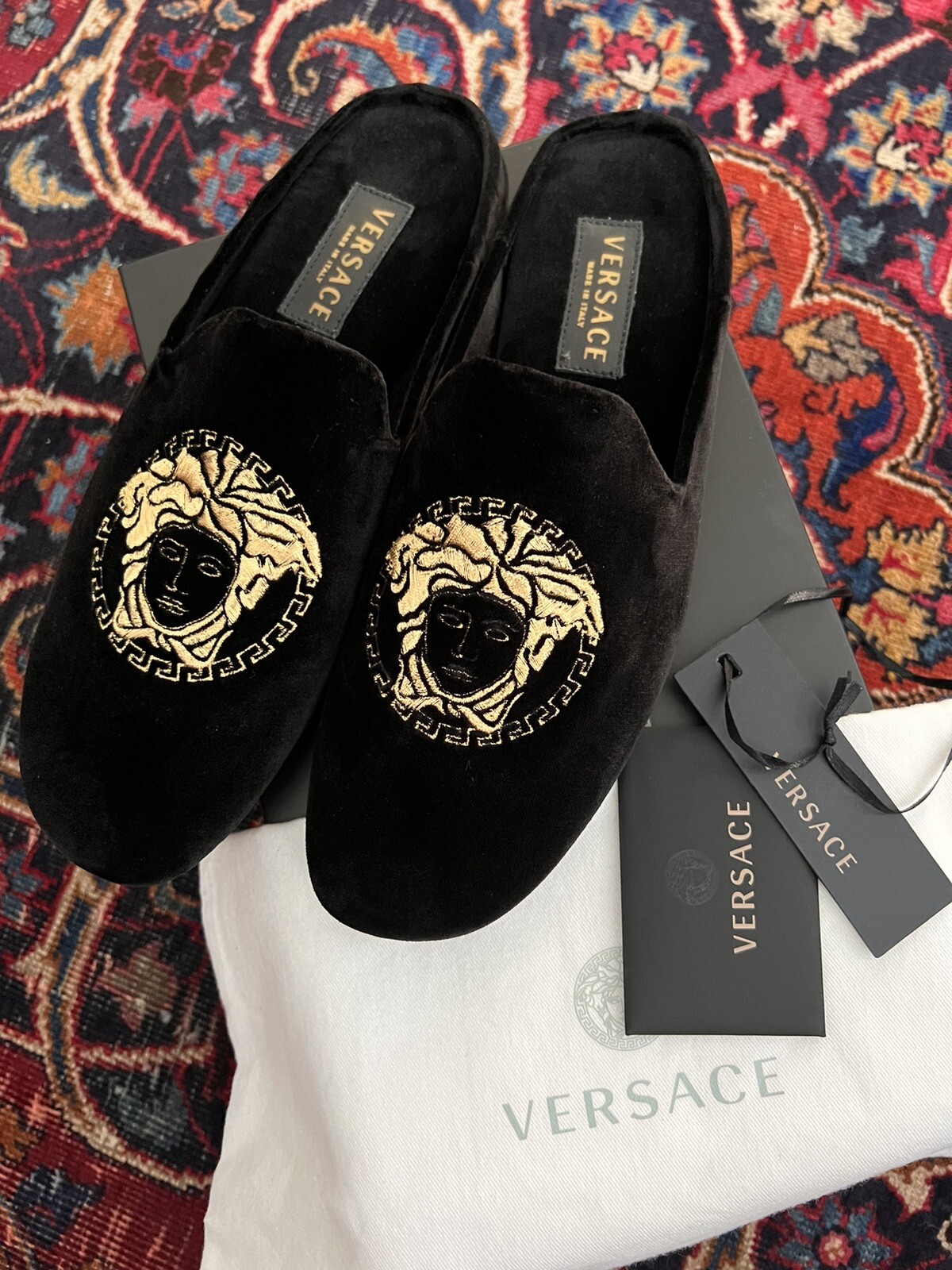 NIB Auth Versace Medusa Head Slippers 