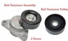2 Pcs Belt Tensioner Assy & Tensioner Pulley Fits: Aveo Pontiac Wave Swift+ 2004