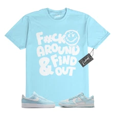 Air Force 1 Dunk Low Glacier Ice Blue White T Shirt to Match FF