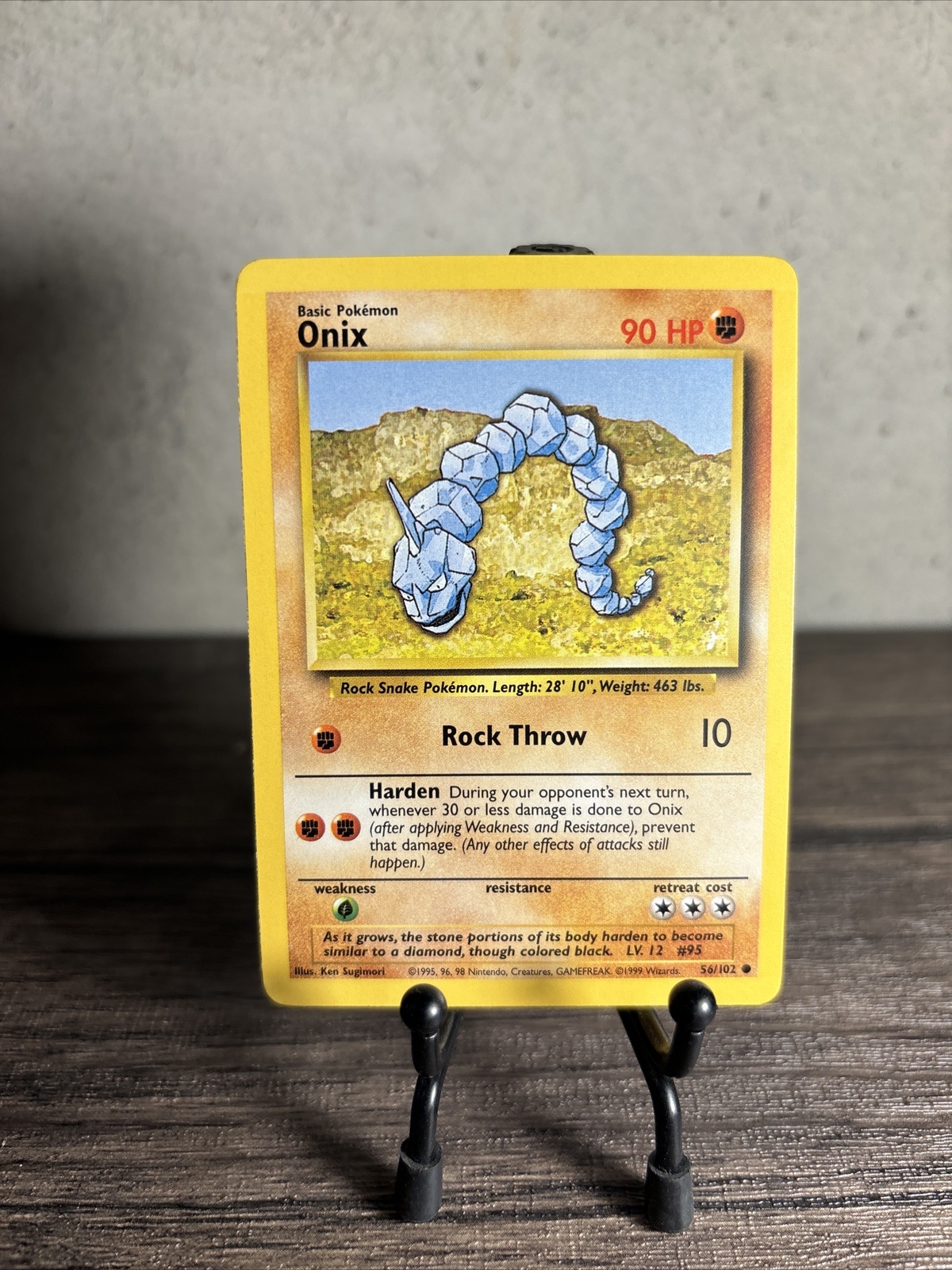 Pokémon TCG Onix Base Set 56/102 Regular Unlimited Common-Fast Shipping-NM!!