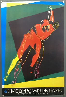 1984 Yugoslavia XIV Olympic Winter Games Vtg Original Poster