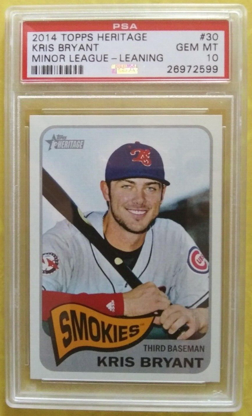 2014 Topps Heritage Minor League #30 - Kris Bryant - Leaning - PSA 10