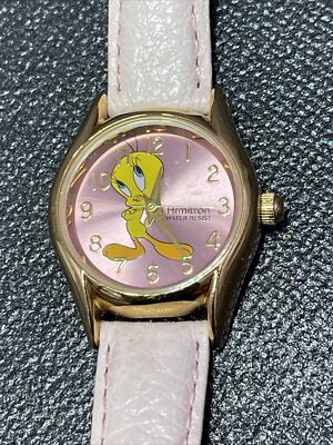 Ladies 1999 Warner Bros. Armitron Tweety Bird Watch PINK  display picture 3