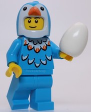 Lego Azul Oscuro Minifigura Pájaro Disfraz Hombre con Huevo