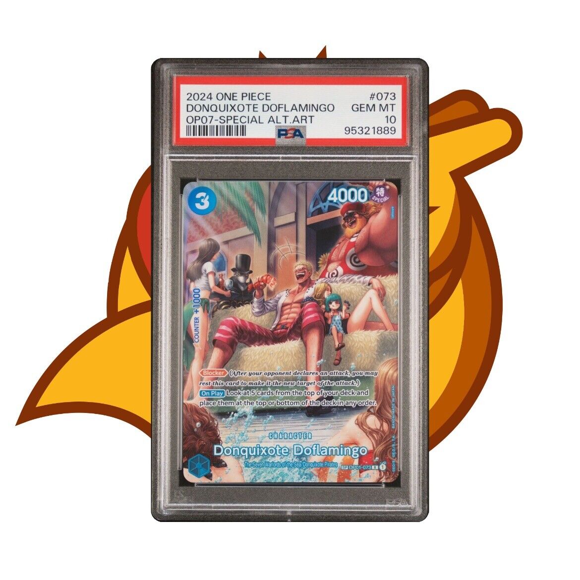Donquixote Doflamingo OP01-073 PSA 10 SP Special Alt Art Donquixote Doflamingo OP01-073 PSA 10 SP Special Alt Art