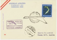 POLEN 17.10.1958, AUA Erstflug „WARSCHAU – WIEN“
