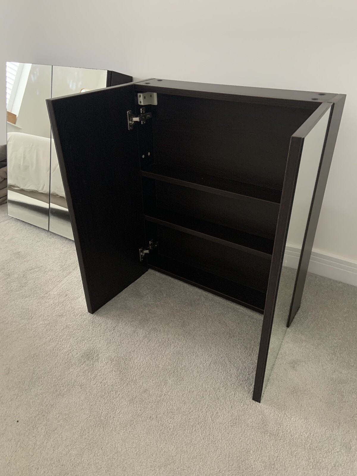 John Lewis Mirrored Bathroom x2 Dark Brown Macassa eBay