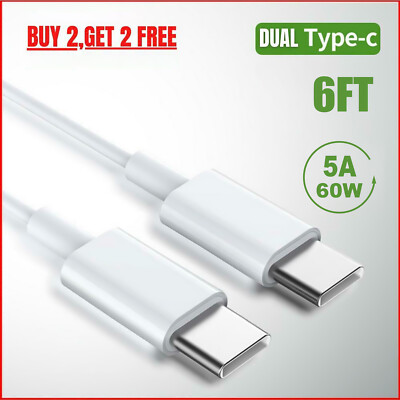 5A USB C to Type C PD Fast Charge Data Charger Cable Cord for Mac Samsung S22 21