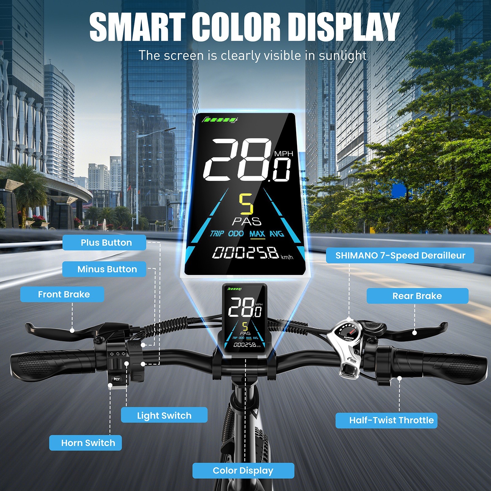 Vitilan U3 48V 13AH E-Bike 20" Bicicletta Elettrica Pieghevole 25km/h Fattire E-Mountain Bike foto 4