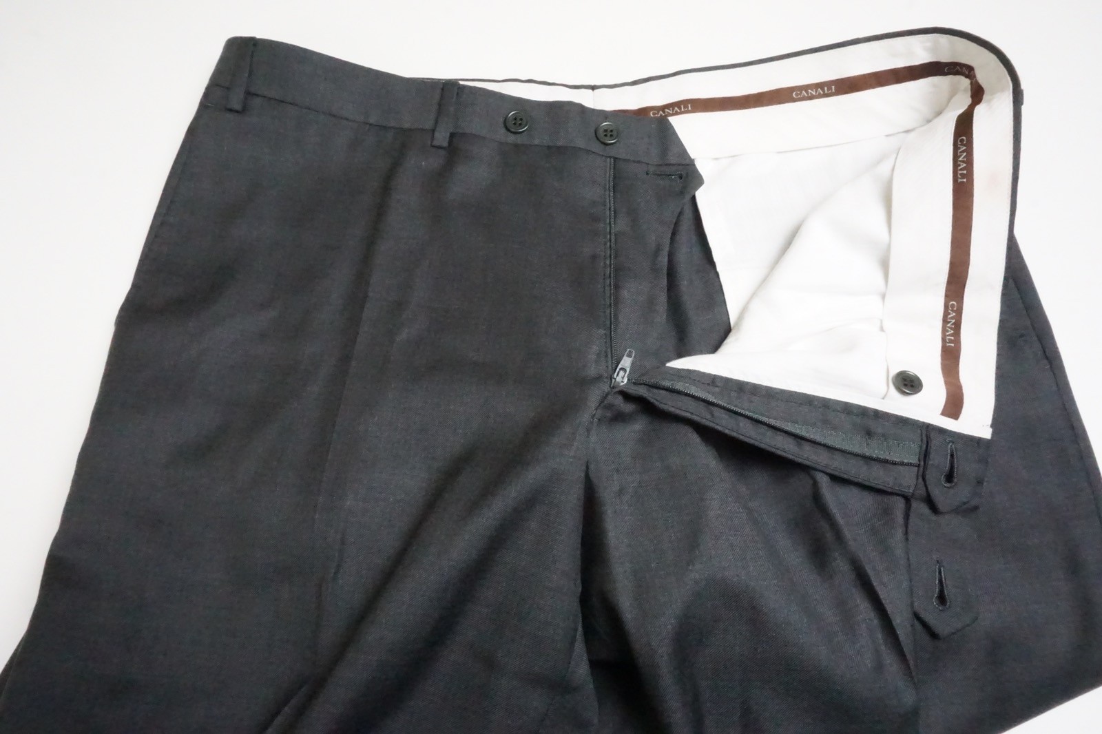 Canali 1934 CURRENT Solid Gray 100% Wool 2 Pc Sui… - image 11