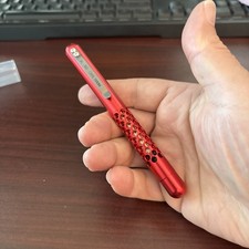 CountyComm Maratac Embassy Fire Red Anodized Drilled Aluminum Pen Limited # 303