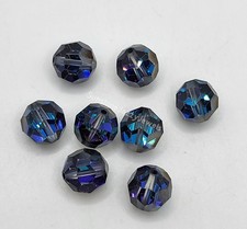 6pc Swarovski Crystal Bermuda Blue 8mm Faceted Round 5000 Beads