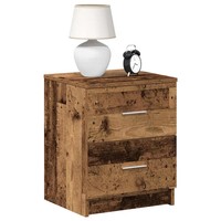 Nachttisch Mit 2 Schubladen Altholz-Optik 40X36X50 Cm