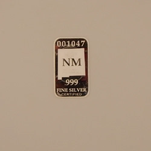 U.S. State Silver bar .999 1ozt Proof - NM/New Mexico - 001047/041785