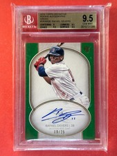 RAFAEL DEVERS 2018 Topps Definitive 9/25 GREEN Rookie auto BGS 9.5 Red Sox