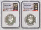 (2) 2009 S John F. Kennedy 90% Silver Half Dollars - NGC PF 69  Ultra Cameo