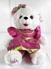 New 2014 Dan Dee Holiday Time Snowflake Christmas Teddy Bear Girl Pink Dress
