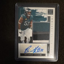 2025 Panini Impeccabile Brandon Graham Immensa Patch Auto #IPA-BGM 82/99