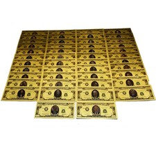 46pcs/set US Presidents Gold Foil Banknotes Collection | 46 US-Pr&auml;sidenten Set