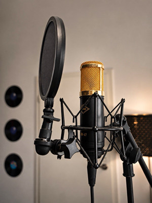 Fame Studio CM-47 Kondensatormikrofon Set mit Spinne, Pop-Filter & Koffer
