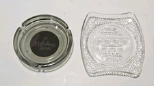 2 Vintage Holiday Inn Glass Ash Trays