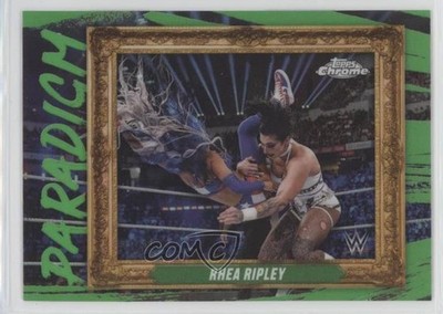2025 Topps Chrome WWE Paradigm Green Refractor /99 Rhea Ripley #PAR-RRY 19hu
