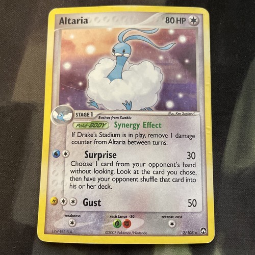 Altaria Holo Card 2/108 Power Keepers Pokemon Card Normal Type MP Condition