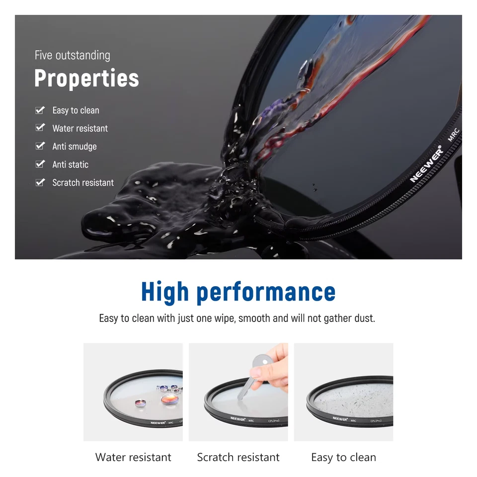 49mm Polarizer Filter 30 Layer Multi Resistant Nano Coated Circular Polarizing F - Image 4 of 4