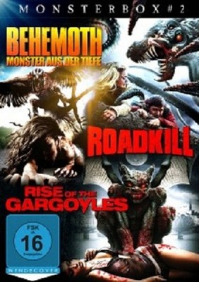 MONSTERBOX - BEHEMOTH/ROADKILL/RISE OF THE GARGOYLES 3 DVD HORROR NEU