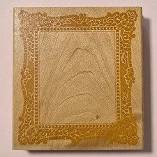 Posh Impressions DECORATIVE FRAME Wood Mounted Rubber Stamp