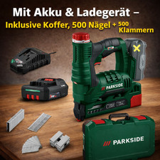 PARKSIDE 20V Akku Tacker PAT 20-Li A1 mit Akk...
