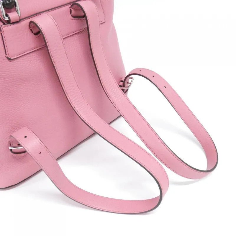 Gucci Backpack Leather Silver - image 8