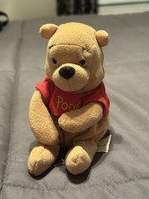 Disney Winnie the Pooh Stuffed Plush Bean Bag Toy Vintage 90s Bear