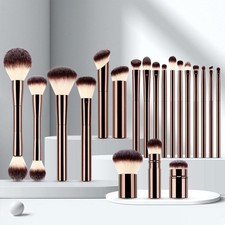 20 PCS Double-ended Kabuki Makeup Brush Set for Foundation Contour Blending