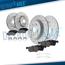 8pc Front Rear Drilled Brake Rotors Brake Pads Kit for 2019 2020 2021 Acura RDX