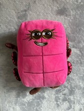 Pink "Numberblock Eight" plush toy from the animated educational series