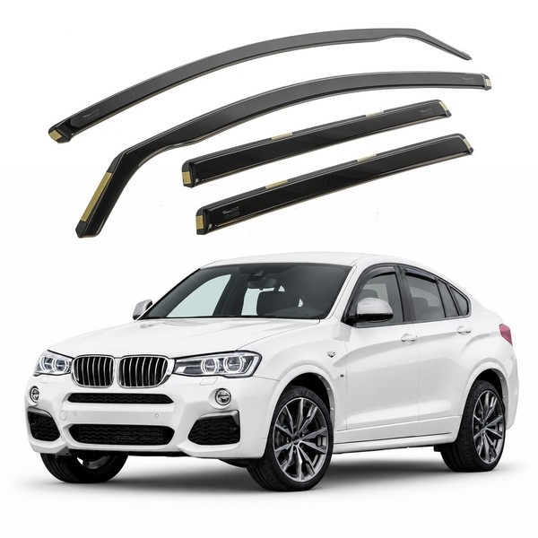 Windabweiser Regenabweiser Heko FüR Bmw X4 F26 2014-2018 5-TüRer 4-Tlg-image